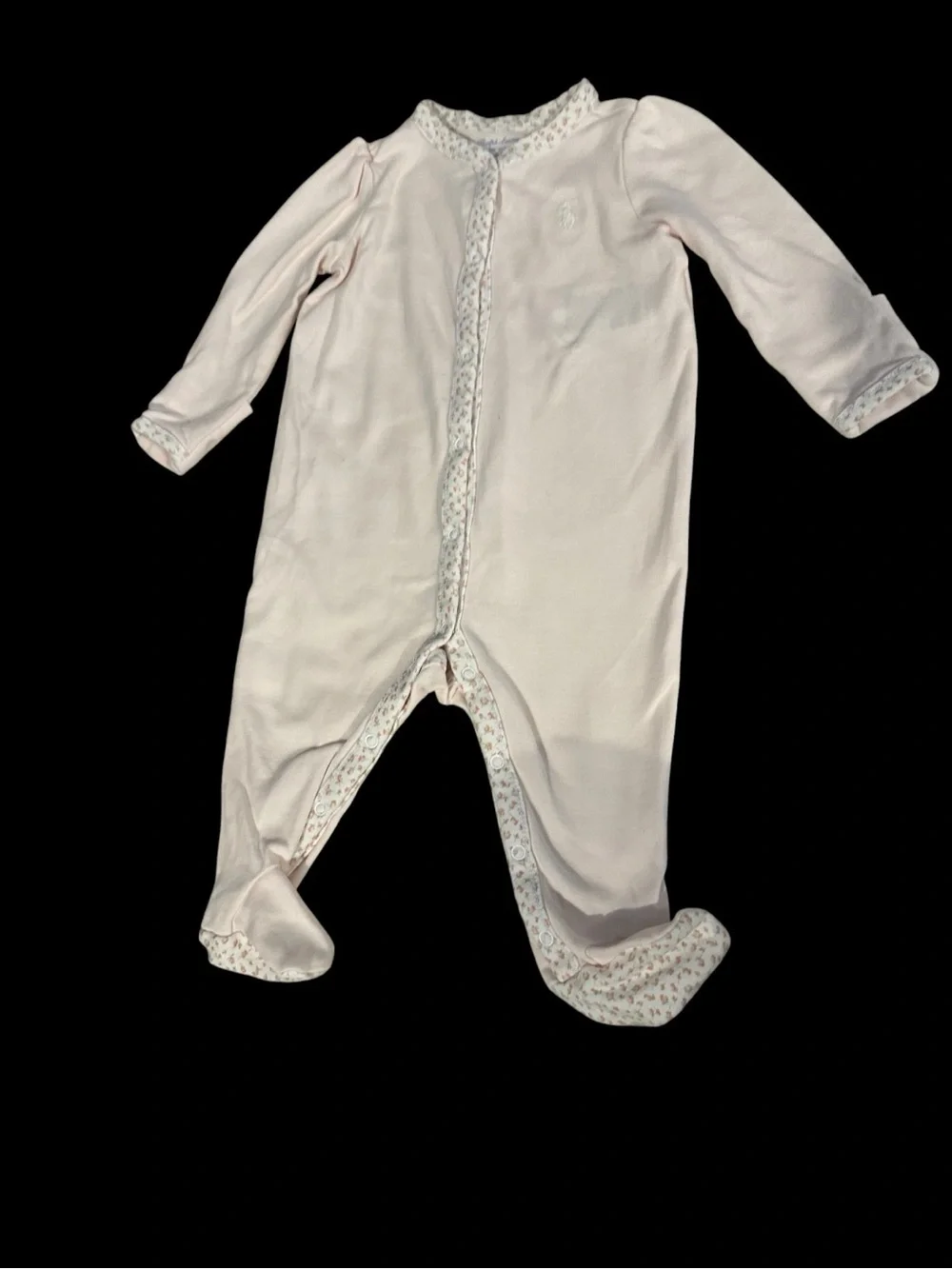 Ralph Lauren Pale Pink Footed One-Piece